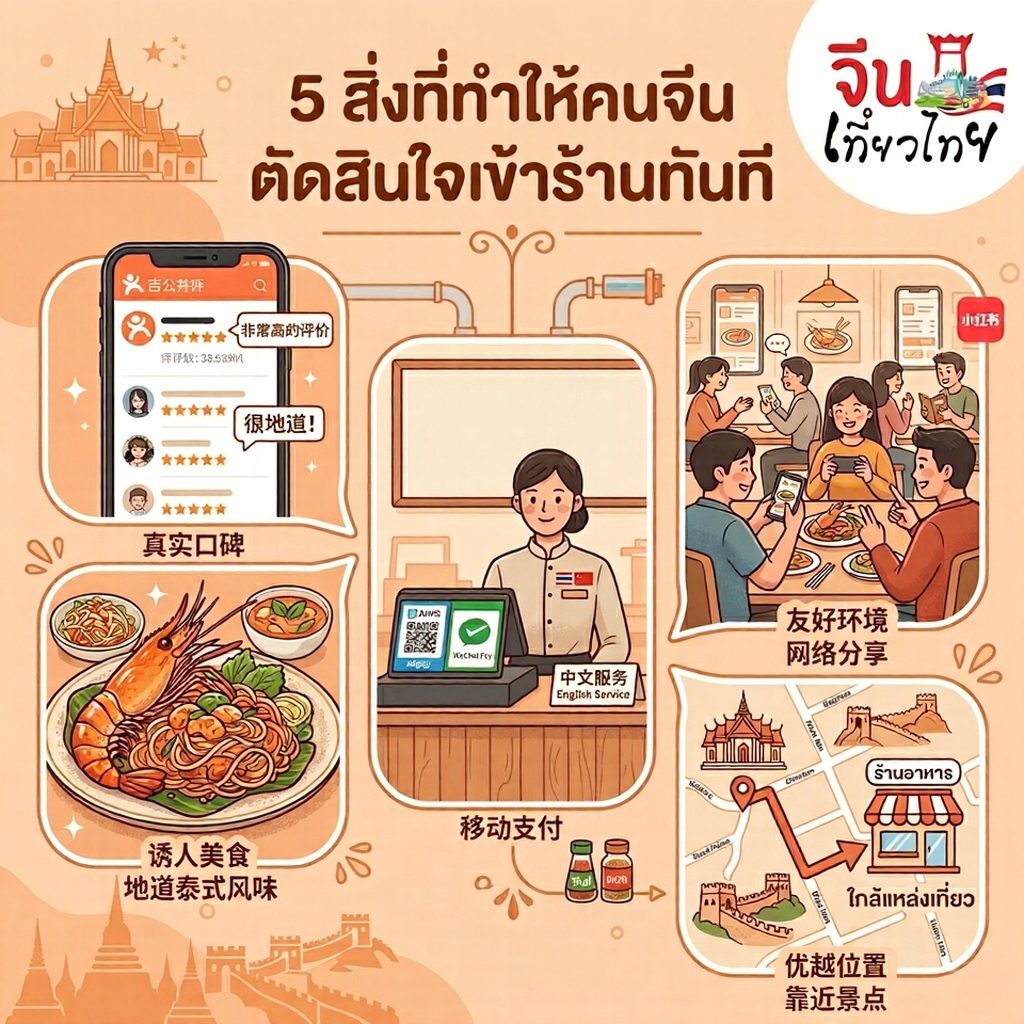 5 สิ่งที่ทำให้คนจีน ‘ตัดสินใจเข้าร้านทันที’ กลยุทธ์ร้านไทย 2026