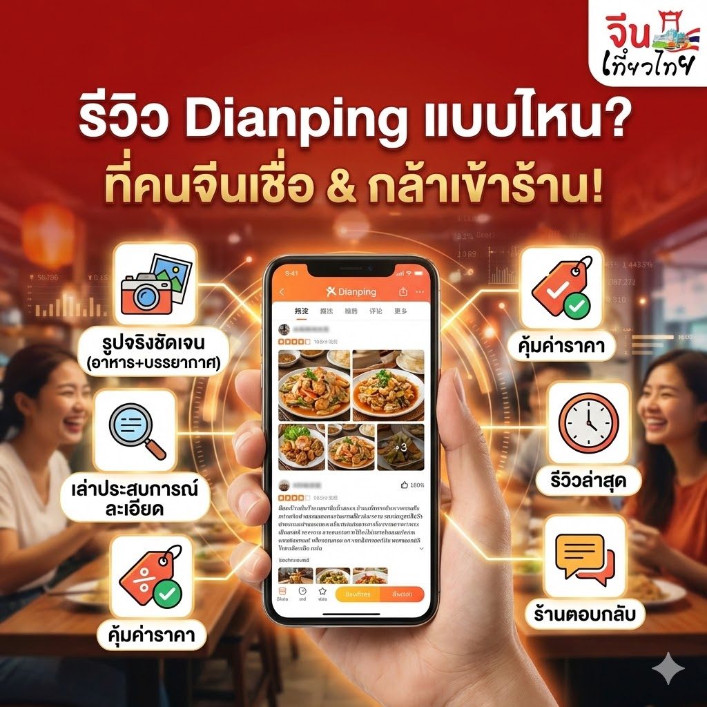 อยากรู้ รีวิว Dianping แบบไหนดี ที่ทำให้นักท่องเที่ยวจีน “กล้าเข้า” ร้านมากที่สุด อยากรู้เคล็ดลับ เช็คที่นี่!